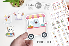 Ghost Ice Cream Sticker Product Image 1