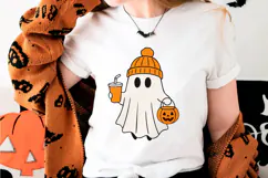 Cute Cartoon Ghost Clipart |Halloween PNG SVG Product Image 3