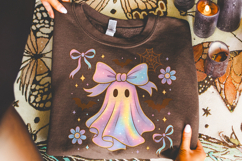 Iridescent Ghost Png, Coquette Halloween Design, Spooky PNG Product Image 2