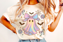 Iridescent Ghost Png, Coquette Halloween Design, Spooky PNG Product Image 3