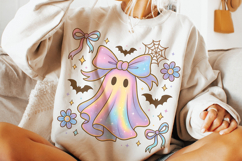 Iridescent Ghost Png, Coquette Halloween Design, Spooky PNG Product Image 4
