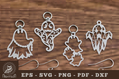 Ghost Lasercut Earrings Product Image 1