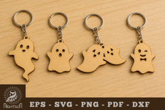 Ghost Lasercut Keychain Product Image 1