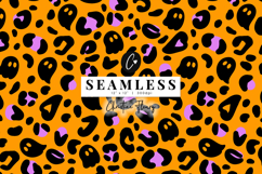 Orange And purple Leopard print Ghost Pattern Product Image 1