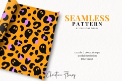 Orange And purple Leopard print Ghost Pattern Product Image 2