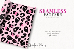 Pink Leopard Print Ghost Pattern | Cute Halloween Paper Product Image 2