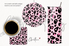 Pink Leopard Print Ghost Pattern | Cute Halloween Paper Product Image 3