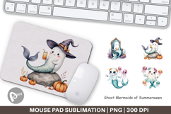 Mouse Pad Summerween Ghost Mermaids Product Image 1