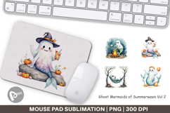 Mouse Pad Summerween Ghost Mermaids Product Image 1