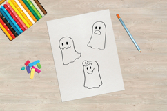 Hand Drawn Ghost | Halloween Doodles | Cute Phantom Product Image 4