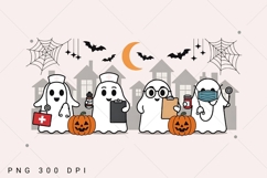 Ghost Nurse Halloween PNG, Boo Boo Crew PNG, Ghost Nurse Png Product Image 1