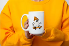 Cute Cartoon Ghost Clipart |Halloween PNG SVG Product Image 3
