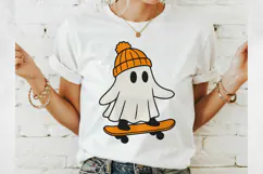 Cute Cartoon Ghost Clipart |Halloween PNG SVG Product Image 2