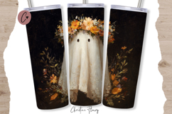 Fall Ghost Tumbler Wraps PNG Product Image 2