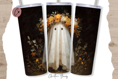 Fall Ghost Tumbler Wraps PNG Product Image 3