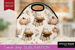 Cute Ghost Lunch Bag - Spooky Halloween Lunch Bug PNG Product Image 1