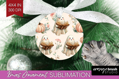 Cute Ghost Ornament PNG - Spooky Halloween PNG Sublimation Product Image 1