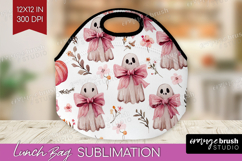 Cute Ghost Lunch Bag - Spooky Halloween Lunch Bug PNG Product Image 1