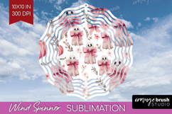 Cute Ghost Wind Spinner Sublimation PNG - Spooky Halloween Product Image 1