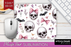 Cute Ghost Mouse Pad Sublimation - Spooky Halloween Mousepad Product Image 1