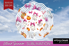 Cute Ghost Wind Spinner Sublimation PNG - Spooky Halloween Product Image 1