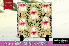 Cute Ghost Slate PNG - Spooky Halloween Square Slate Product Image 1