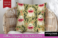 Cute Ghost Pillow Sublimation - Spooky Halloween Pillow PNG Product Image 1