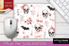 Cute Ghost Mouse Pad Sublimation - Spooky Halloween Mousepad Product Image 1