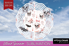 Cute Ghost Wind Spinner Sublimation PNG - Spooky Halloween Product Image 1