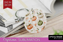 Cute Ghost Keychain PNG - Spooky Halloween Keychain Product Image 1