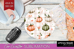 Cute Ghost Car Coaster - Spooky Halloween Coaster PNG Product Image 1