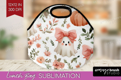 Cute Ghost Lunch Bag - Spooky Halloween Lunch Bug PNG Product Image 1