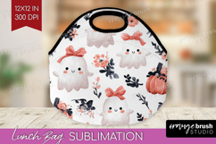 Cute Ghost Lunch Bag - Spooky Halloween Lunch Bug PNG Product Image 1