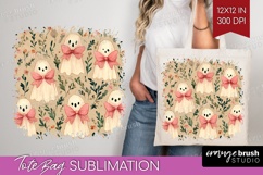 Cute Ghost Tote Bag - Spooky Halloween Tote Bag PNG Product Image 1
