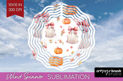 Cute Ghost Wind Spinner Sublimation PNG - Spooky Halloween Product Image 1