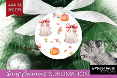 Cute Ghost Ornament PNG - Spooky Halloween PNG Sublimation Product Image 1