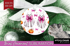 Cute Ghost Ornament PNG - Spooky Halloween PNG Sublimation Product Image 1