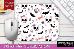 Cute Ghost Mouse Pad Sublimation - Spooky Halloween Mousepad Product Image 1