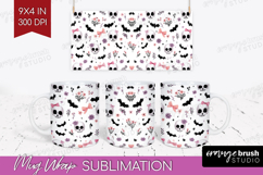 Cute Ghost Mug Wrap - Spooky Halloween Mug PNG Sublimation Product Image 1