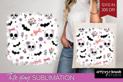 Cute Ghost Tote Bag - Spooky Halloween Tote Bag PNG Product Image 1