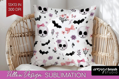 Cute Ghost Pillow Sublimation - Spooky Halloween Pillow PNG Product Image 1
