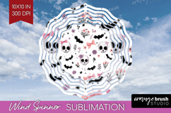 Cute Ghost Wind Spinner Sublimation PNG - Spooky Halloween Product Image 1