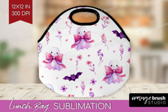 Cute Ghost Lunch Bag - Spooky Halloween Lunch Bug PNG Product Image 1