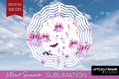 Cute Ghost Wind Spinner Sublimation PNG - Spooky Halloween Product Image 1
