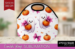 Cute Ghost Lunch Bag - Spooky Halloween Lunch Bug PNG Product Image 1