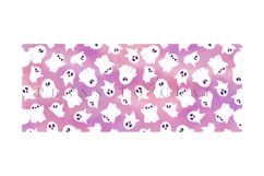 ghost pattern pink purple watercolor halloween coffee mug sublimation wrap glass mug wrap svg presized for 11oz and 15oz glass mug are sublimation fil