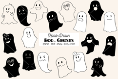 Hand Drawn Ghost | Halloween Doodles | Cute Phantom Product Image 1