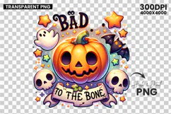 halloween bad to the bone png, bad to the bone pumpkin clipart, skeleton halloween saying, edgy halloween pumpkin art, pumpkin with skeleton phrase, bad to the bone design halloween, funny skeleton halloween png, cute spooky halloween clipart, halloween s