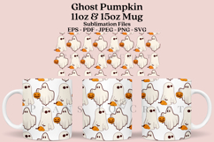ghost pumpkin halloween coffee mug sublimation wrap glass mug wrap svg presized for 11oz and 15oz glass mug are sublimation files