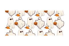 ghost pumpkin halloween libbey beer can glass full wrap svg presized template for 16oz and 20oz glass for Cricut Silhouette and sublimation